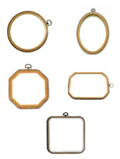 Siesta Woodgrain Effect Plastic Flexi Hoops for Embroidery and Cross Stitch
