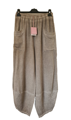 Italian washed linen trousers - linen,