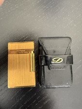 Vintage ST Dupont Lighter Gold Plated W Pouch 