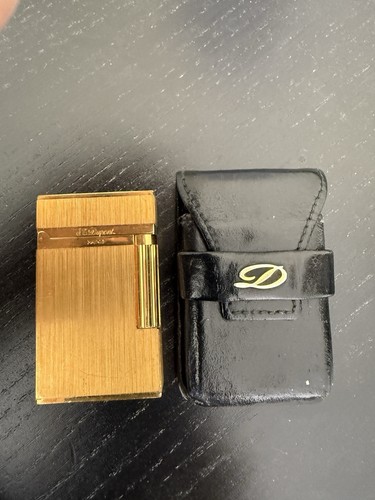 Vintage dupont lighter gold - st,