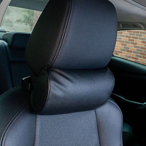 Leather car seat headrest - seat,