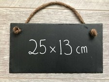 Handmade natural slate chalkboard blackboard wedding sign message board 25x13cm