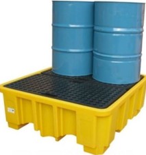 NEW LARGE DRUM BUND WITH PLATFORM FOR DRUMS AND VARIOUS JERRICANS OIL LIQUIDS
