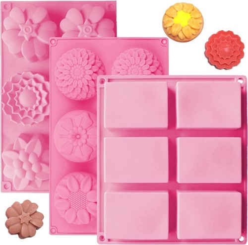 Pack silicone soap molds - 3-pack,