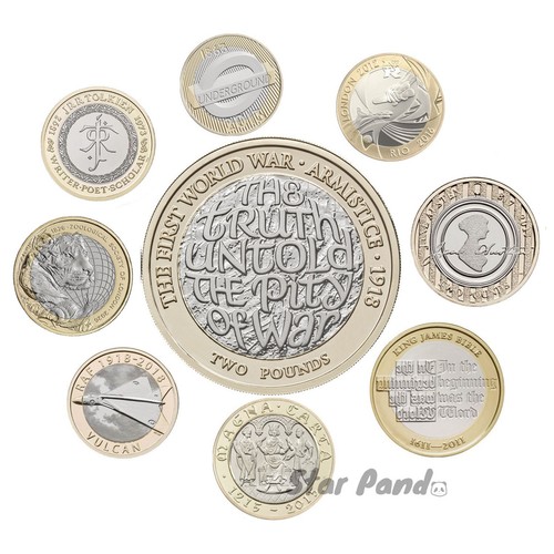 Coin two pound circulated - coin,
