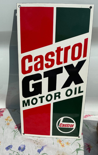 Castrol gtx motor oil enamel - castrol,