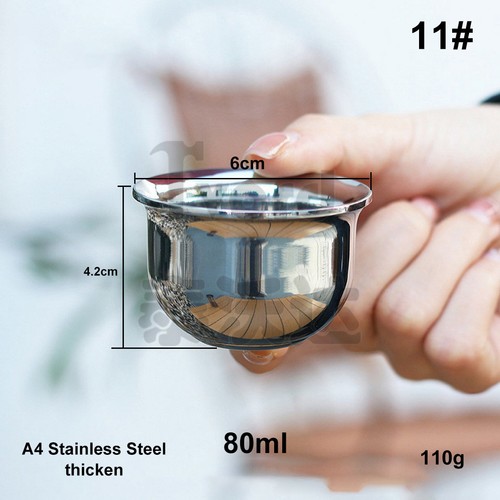 Stainless steel shot glasses - steel,