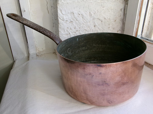 French antique copper pot - ,