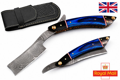 Damascus steel straight razor - damascus,