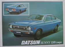 Datsun 120Y Sunny Coupe 1977-78 Original UK Sales Brochure Pub. No. S24