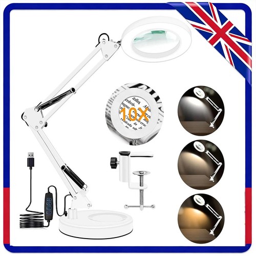 10x magnifying glass desk - glass,