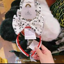 Disney* Parks 101 Dalmations Cruella Devil Minnie Mouse Ears Fur Bow Headband