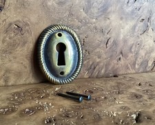Vintage Brass Keyhole Cover Plate 40mm X 30mm X 1