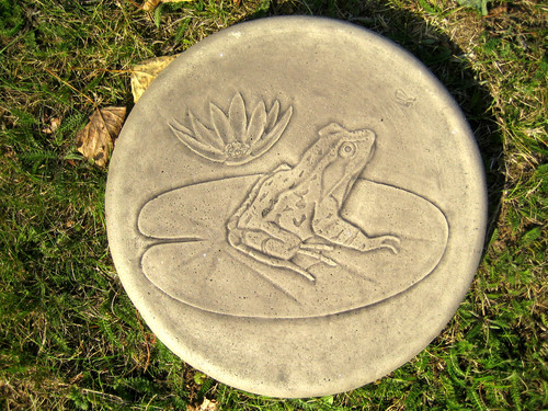 Garden stepping stones - stones, frog