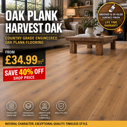 Oak plank 99m2 190 - £34.99m2,