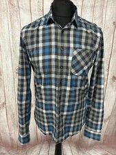 Johan Cruyff Mens Football Luxury Long Sleeve Shirt Check Gingham Medium Large