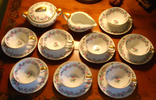 Noritake tea set rose - noritake, pc