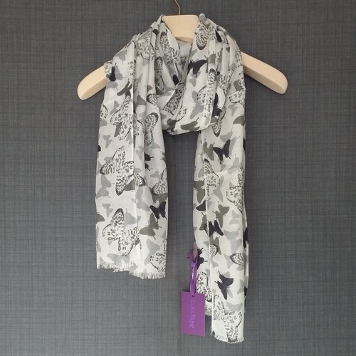 Lola rose butterfly scarf grey - rose,