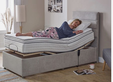 Electric Adjustable Panel Mobility Bed with Matching Headboard And Mattress