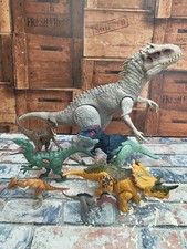 Jurassic World Dinosaur Action Figure Bundle Indominus Raptor Regaliceratops