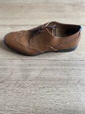 H by Hudson Mens Brown Leather Brogues Shoes Size 8 EU 42