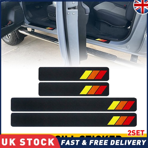 Car scuff plate black - 8x,
