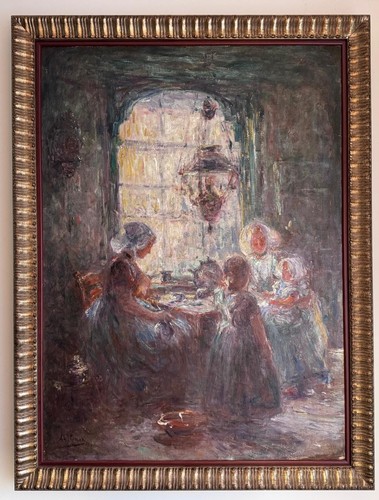 Antique oil painting armand - oil,