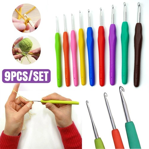 9pcs crochet hooks - set, soft