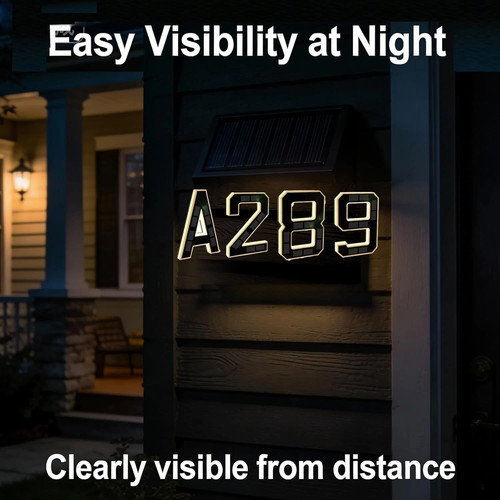 Solar lighted house numbers - lighted,