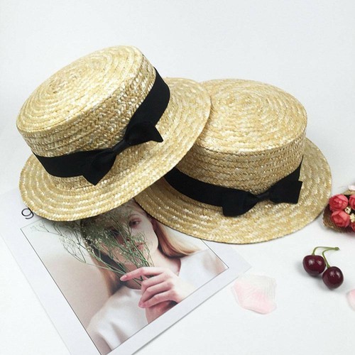 Child girls straw hat - child, bowknot