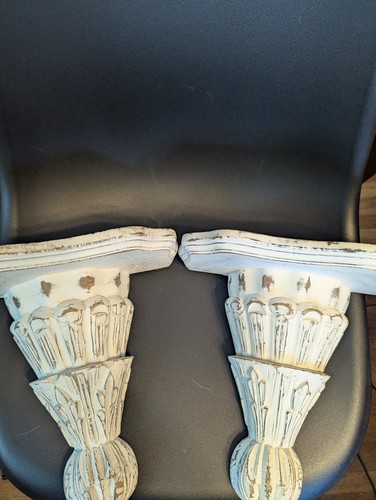 Pair wooden white - pair,