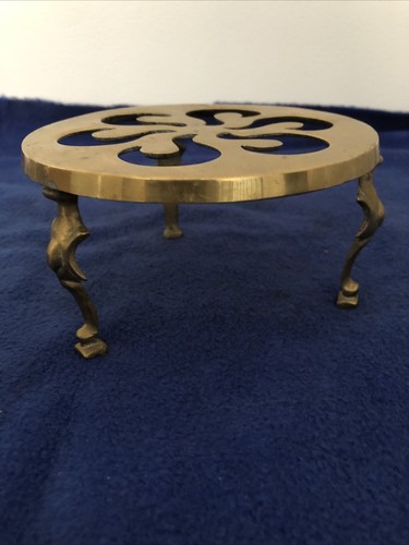 Vintage brass trivet - vintage,