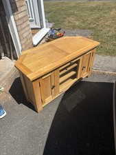 Oak Corner TV Stand with