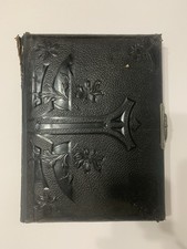 Antique Leather Bound Photo Album