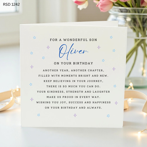 Personalised son birthday - birthday, card