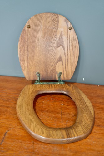 Antique walnut toilet seat - walnut,