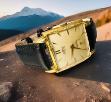 Authentic Rare Roamer Square Incabloc Hand Wind Swiss Mens Watch-Working