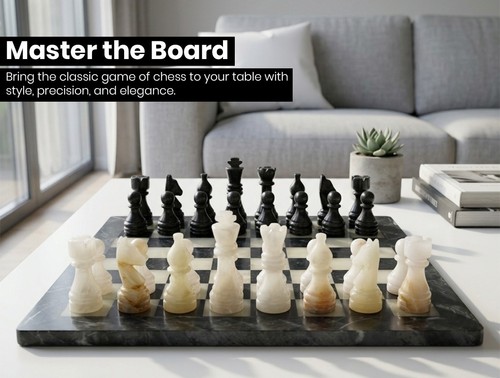 Premium marble chess - premium, set