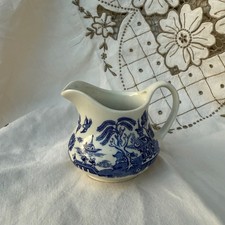 Vintage Old Willow English Ironstone Tableware Ceramic Milk Jug Creamer