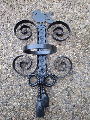 Solid wrought iron garden - wrought, wall
