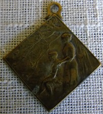 WW1 French War Effort Charity Medallion Wounded Soldier & Nurse Rene Lalique