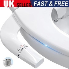 Bidet Toilet Seat Attachment Self Cleaning Dual Nozzle Bathroom Water Spray UK