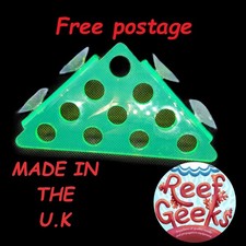 Reef Geeks Coral Frag Rack – 10-Hole Acrylic Aquarium Frag Plug Rack for Tanks