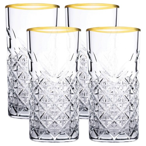 Timeless gold rim - gold, highball