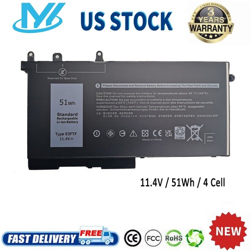 93ftf 51wh battery for - 51wh, dell