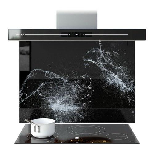 Kitchen glass splashback - kitchen,