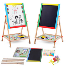 6-in-1 Kid's Easel Whiteboard Painting Drawing Writing  Learning Toys with Chalk