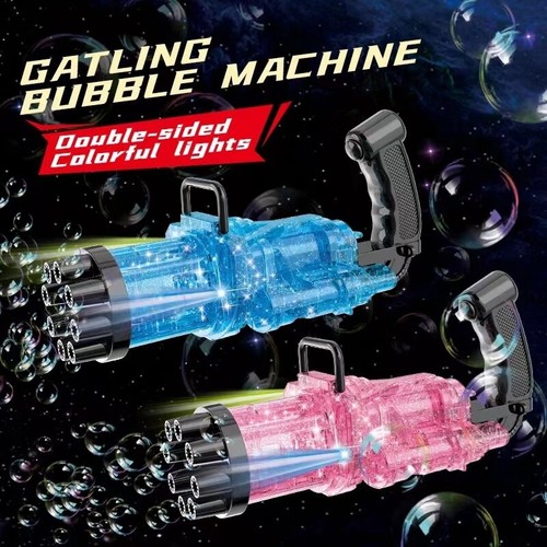 Gatling bubble machine with - machine,