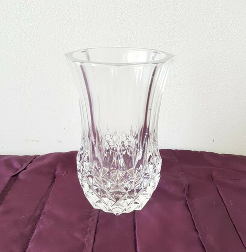 Vintage cut crystal vase - vintage, lead