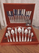 Superb 44 Pc Silver Plate KINGS Pattern CUTLERY CANTEEN -Cooper Ludlam Sheffield